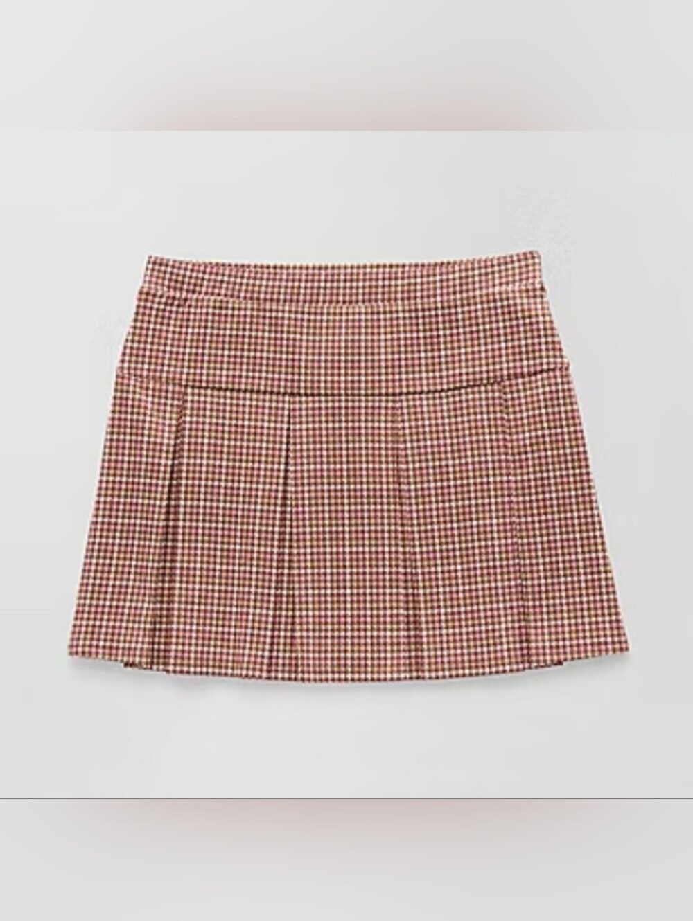 Thereabouts Big Girls Plaid Pleated Skirt - Pink & Brown Multi Sz 3XL